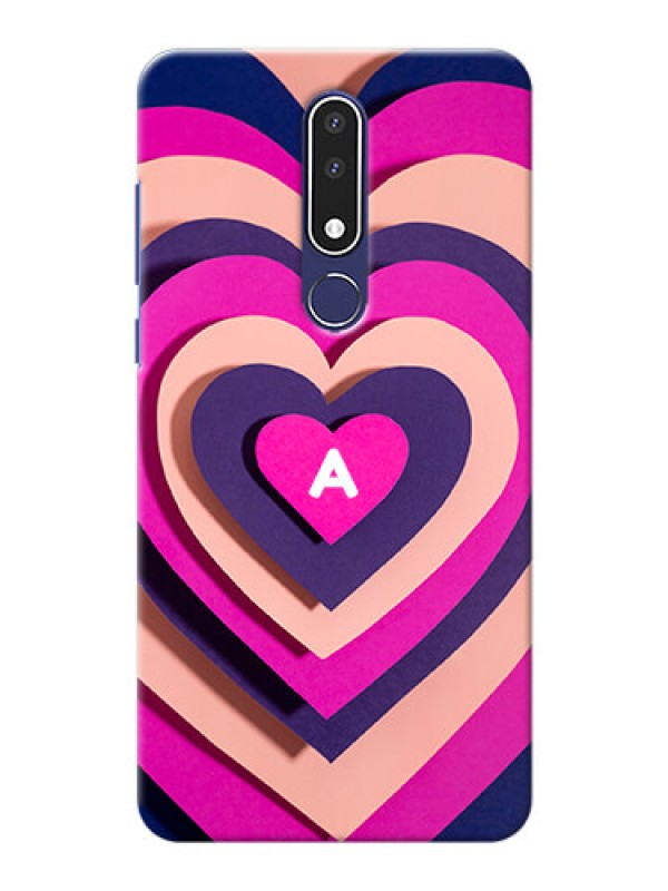Custom Nokia 3.1 Plus Custom Mobile Case with Cute Heart Pattern Design