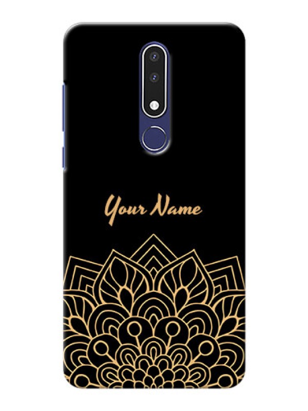 Custom Nokia 3.1 Plus Back Covers: Golden mandala Design