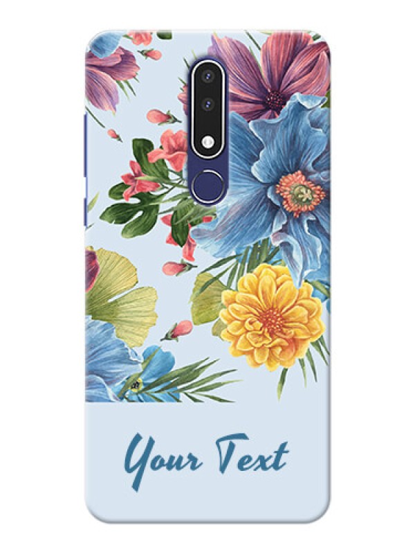 Custom Nokia 3.1 Plus Custom Phone Cases: Stunning Watercolored Flowers Painting Design