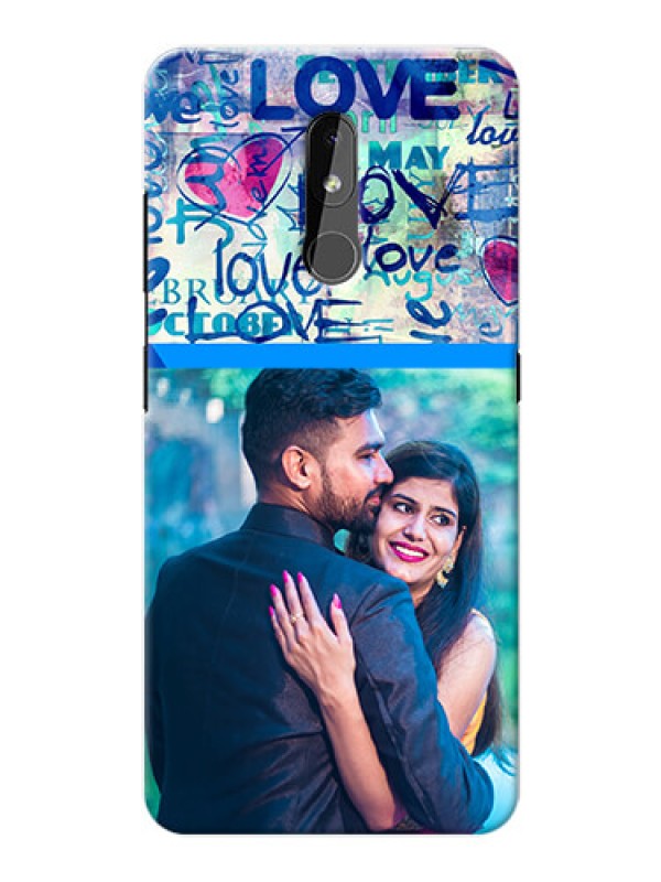 Custom Nokia 3.2 Mobile Covers Online: Colorful Love Design