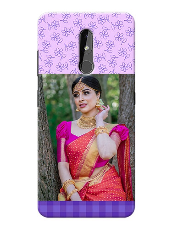 Custom Nokia 3.2 Mobile Cases: Purple Floral Design