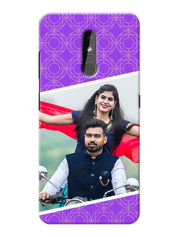 Custom Nokia 3.2 mobile back covers online: violet Pattern Design