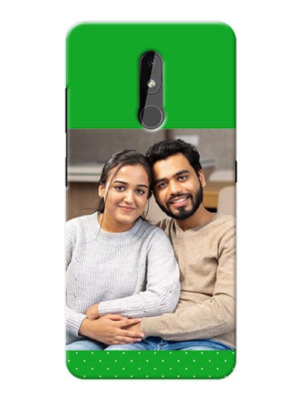 Custom Nokia 3.2 Personalised mobile covers: Green Pattern Design