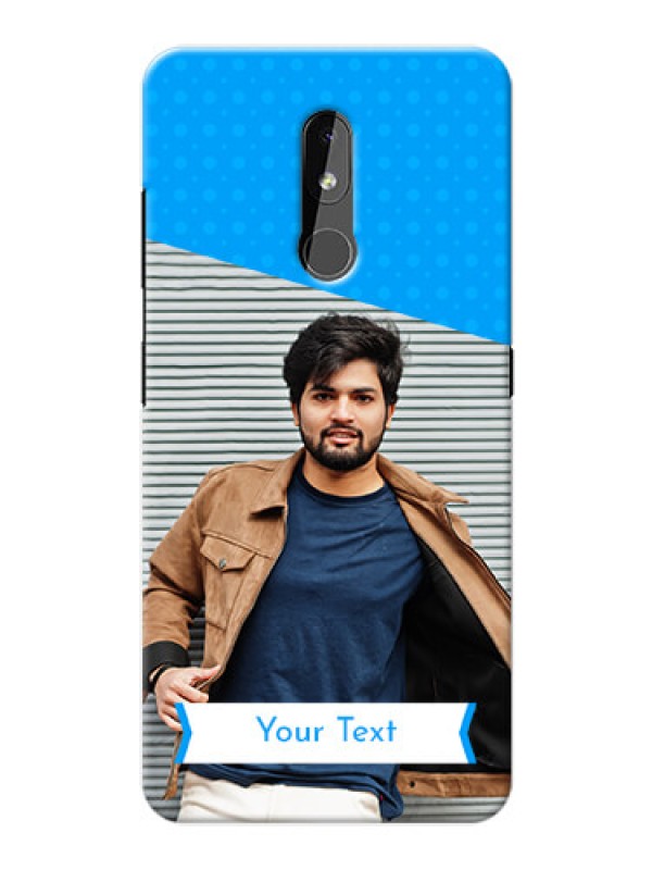 Custom Nokia 3.2 Personalized Mobile Covers: Simple Blue Color Design