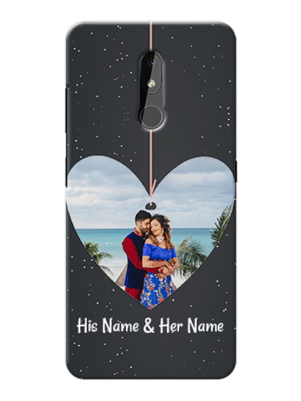 Custom Nokia 3.2 custom phone cases: Hanging Heart Design