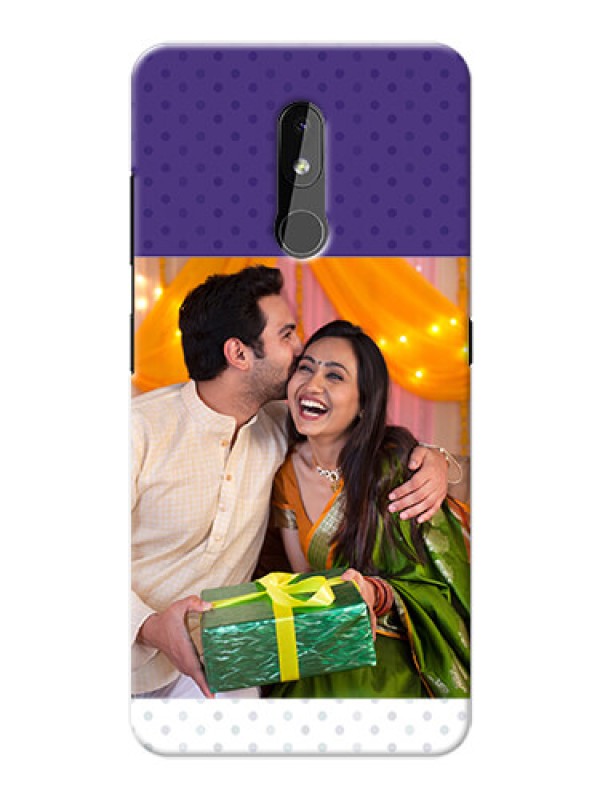 Custom Nokia 3.2 mobile phone cases: Violet Pattern Design
