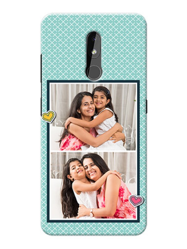 Custom Nokia 3.2 Custom Phone Cases: 2 Image Holder with Pattern Design