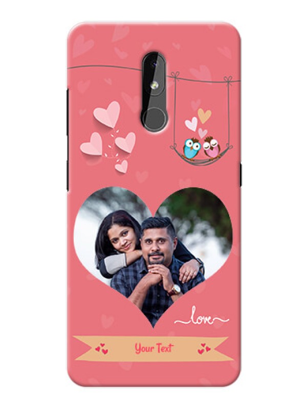 Custom Nokia 3.2 custom phone covers: Peach Color Love Design 