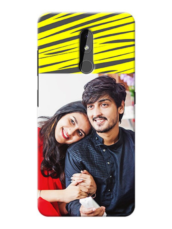 Custom Nokia 3.2 Personalised mobile covers: Yellow Abstract Design