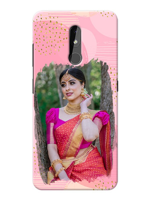 Custom Nokia 3.2 Phone Covers for Girls: Gold Glitter Splash Design