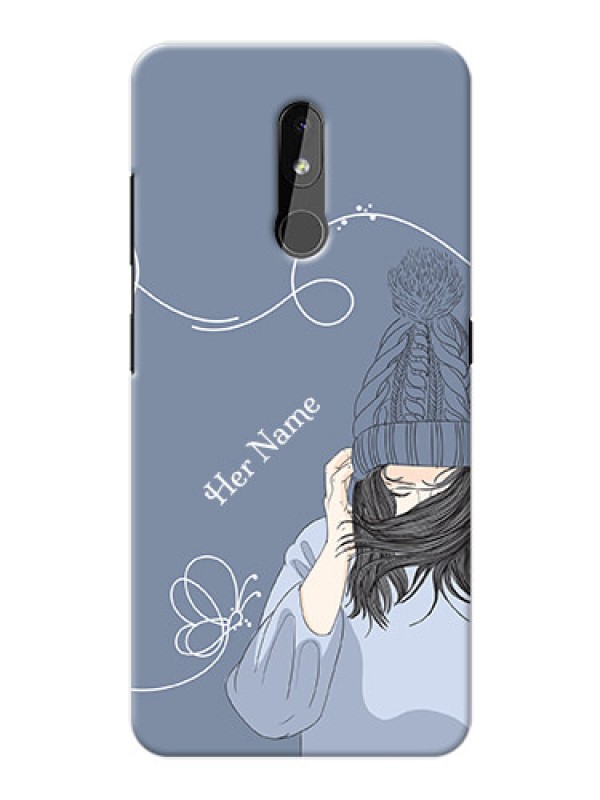 Custom Nokia 3.2 Custom Mobile Case with Girl in winter outfit Design