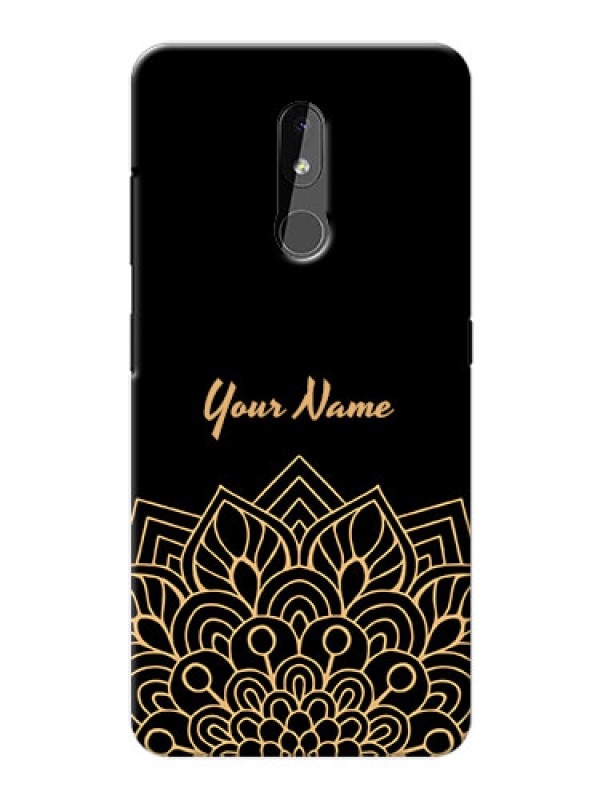 Custom Nokia 3.2 Back Covers: Golden mandala Design