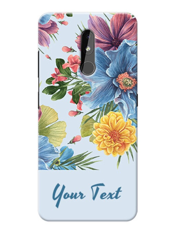 Custom Nokia 3.2 Custom Phone Cases: Stunning Watercolored Flowers Painting Design