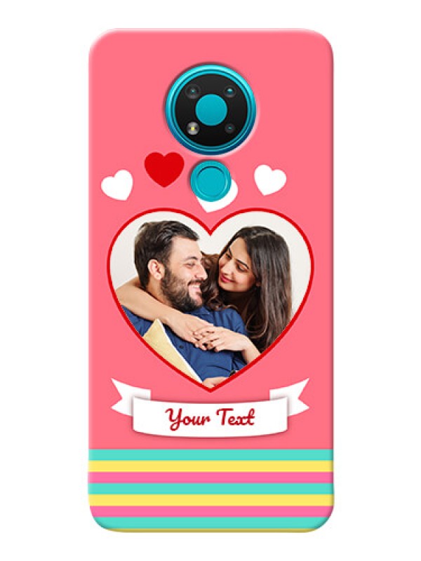 Custom Nokia 3.4 Personalised mobile covers: Love Doodle Design