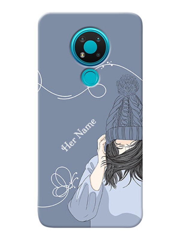 Custom Nokia 3.4 Custom Mobile Case with Girl in winter outfit Design
