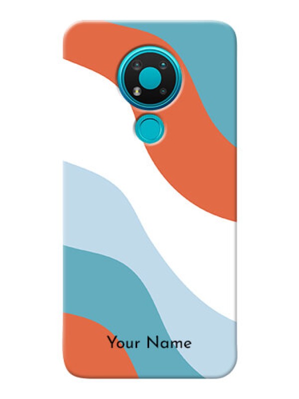Custom Nokia 3.4 Mobile Back Covers: coloured Waves Design