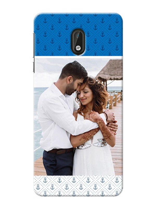 Custom Nokia 3 Blue Anchors Mobile Case Design