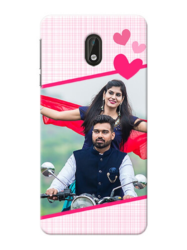 Custom Nokia 3 Pink Design With Pattern Mobile Cover Design