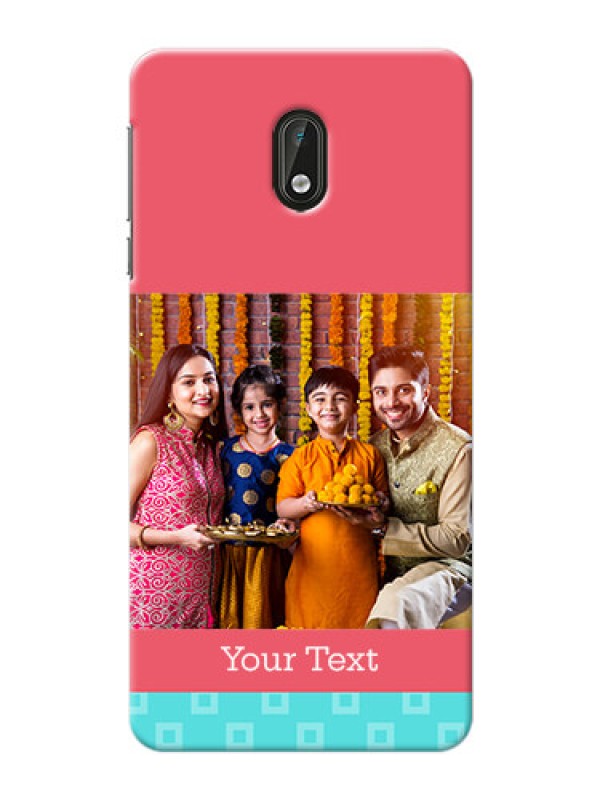 Custom Nokia 3 Pink And Blue Pattern Mobile Case Design