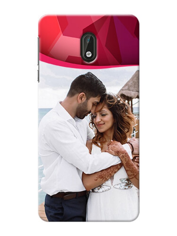 Custom Nokia 3 Red Abstract Mobile Case Design