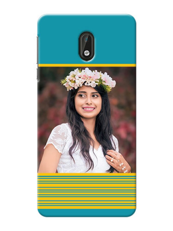 Custom Nokia 3 Yellow And Blue Pattern Mobile Case Design