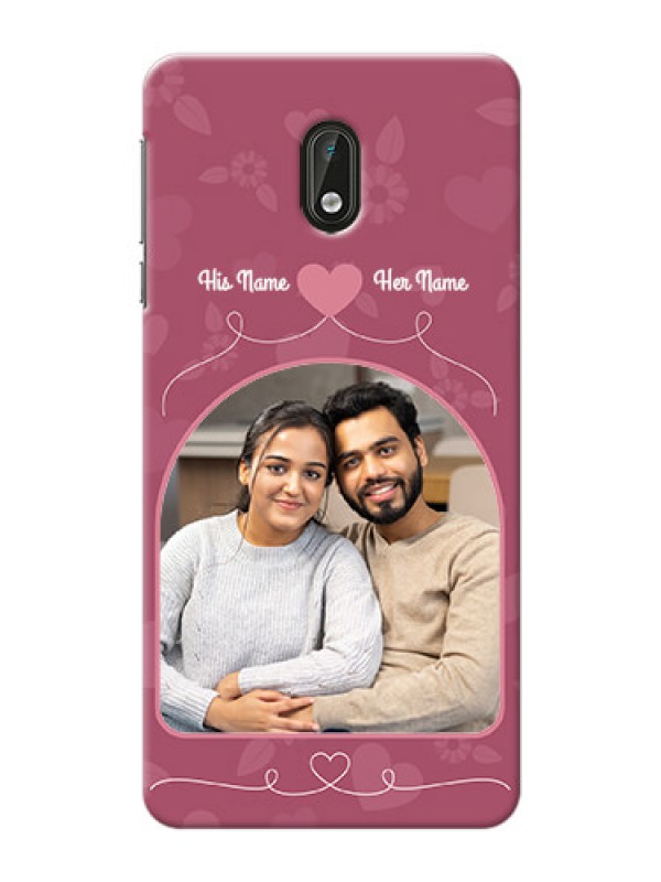 Custom Nokia 3 love floral backdrop Design