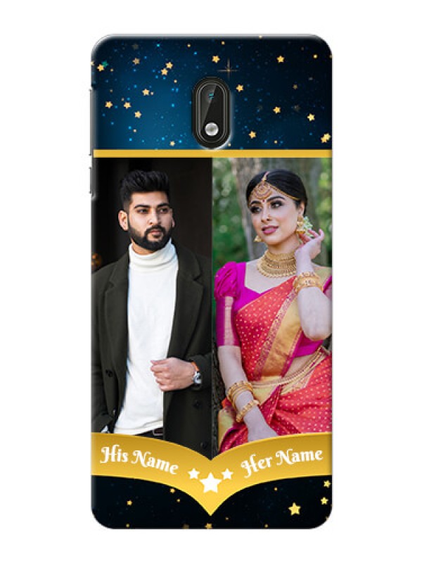 Custom Nokia 3 2 image holder with galaxy backdrop and stars  Design