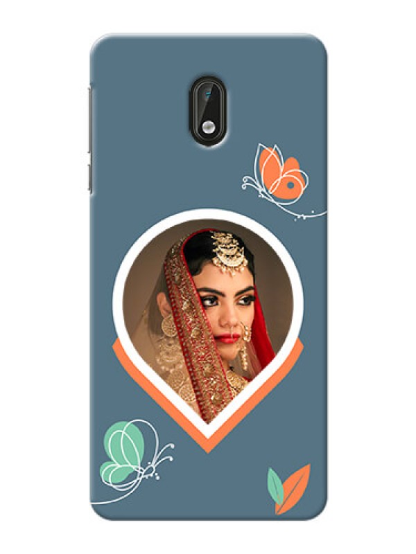 Custom Nokia 3 Custom Mobile Case with Droplet Butterflies Design