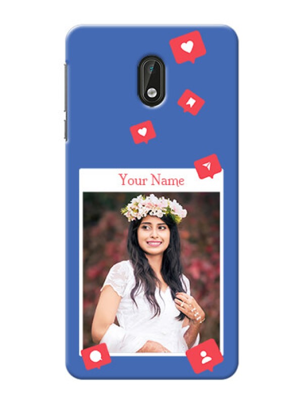 Custom Nokia 3 Back Covers: Like Share And Comment Design