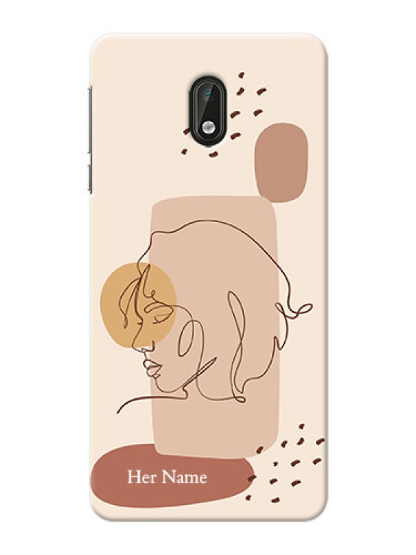 Custom Nokia 3 Custom Phone Covers: Calm Woman line art Design