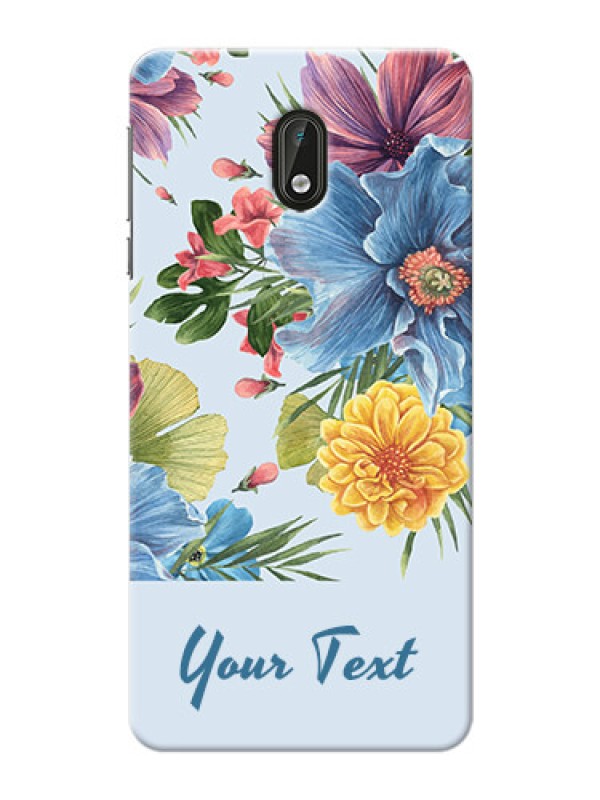 Custom Nokia 3 Custom Phone Cases: Stunning Watercolored Flowers Painting Design