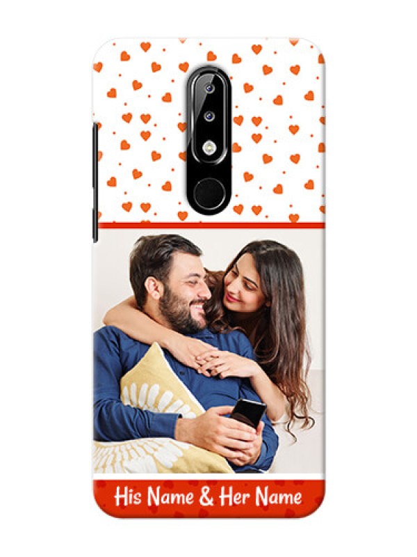 Custom Nokia 5.1 plus Phone Back Covers: Orange Love Symbol Design
