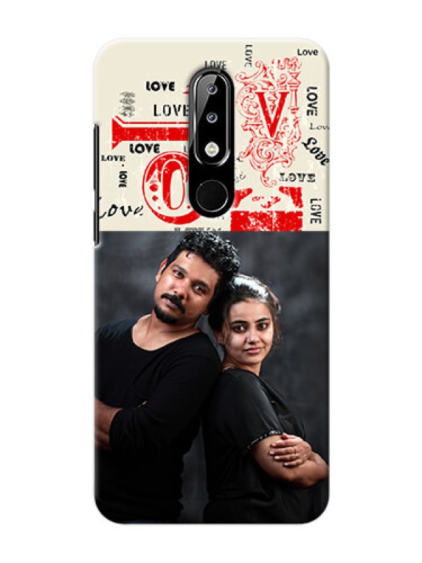 Custom Nokia 5.1 plus mobile cases online: Trendy Love Design Case
