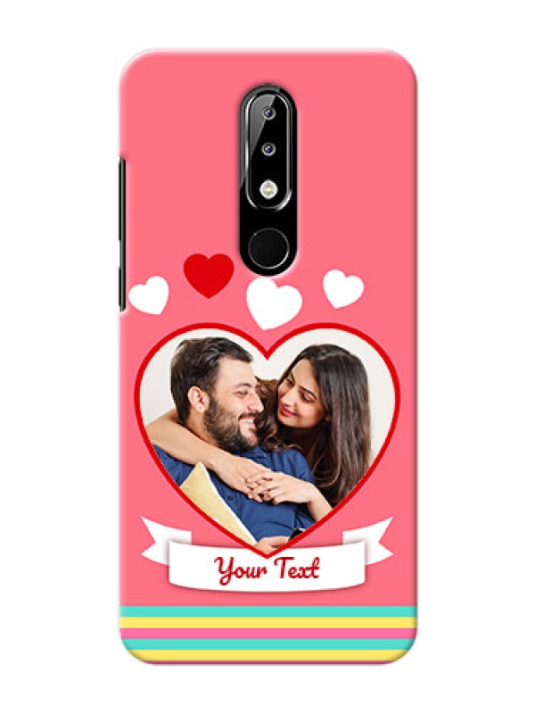 Custom Nokia 5.1 plus Personalised mobile covers: Love Doodle Design