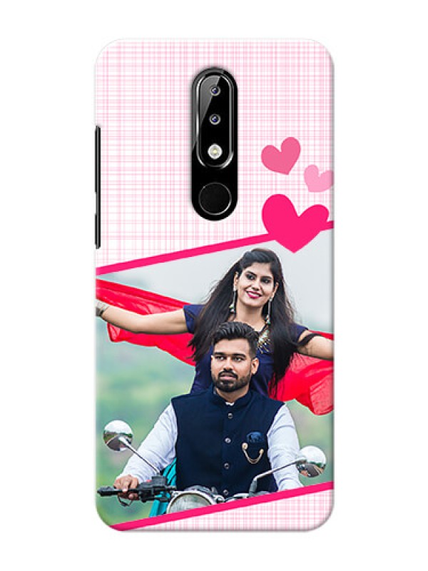 Custom Nokia 5.1 plus Personalised Phone Cases: Love Shape Heart Design