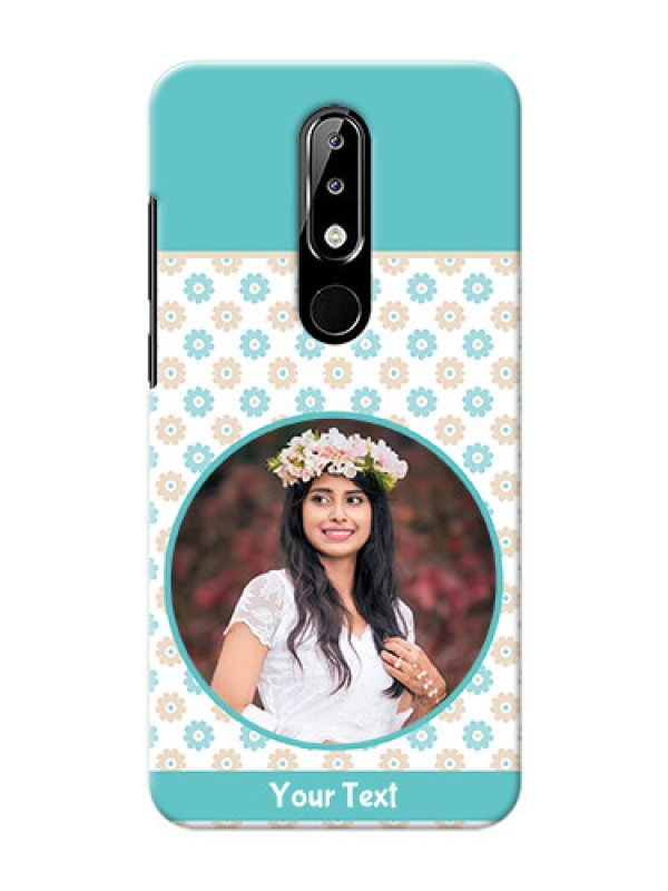 Custom Nokia 5.1 plus Custom Mobile Back Covers: Beautiful Flowers Design