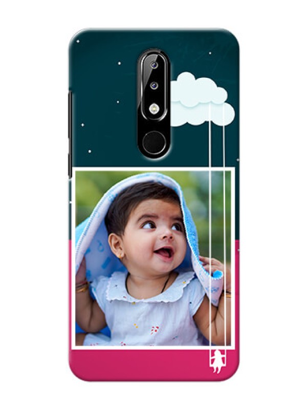 Custom Nokia 5.1 plus custom phone covers: Cute Girl with Cloud Design