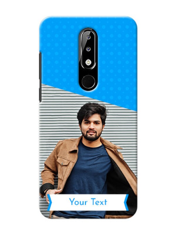 Custom Nokia 5.1 plus Personalized Mobile Covers: Simple Blue Color Design