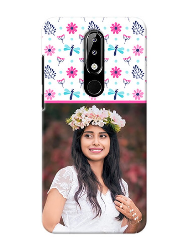 Custom Nokia 5.1 plus Mobile Covers: Colorful Flower Design