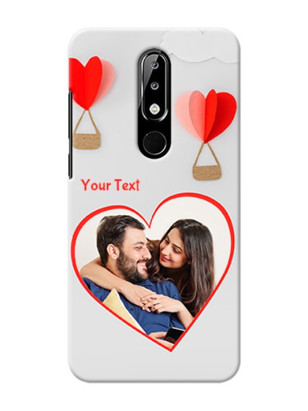 Custom Nokia 5.1 plus Phone Covers: Parachute Love Design