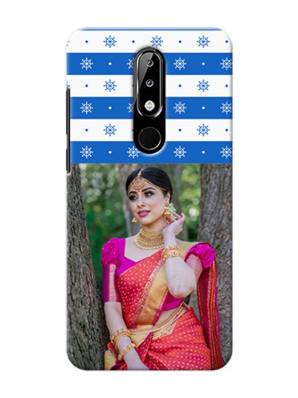 Custom Nokia 5.1 plus custom mobile covers: Snow Pattern Design