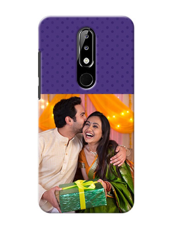 Custom Nokia 5.1 plus mobile phone cases: Violet Pattern Design