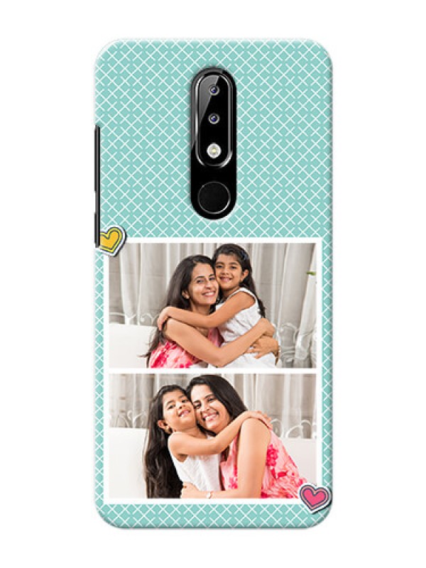 Custom Nokia 5.1 plus Custom Phone Cases: 2 Image Holder with Pattern Design