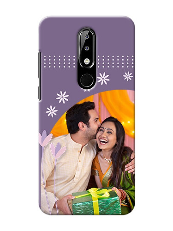 Custom Nokia 5.1 plus Phone covers for girls: lavender flowers design 