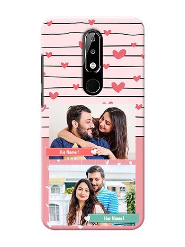 Custom Nokia 5.1 plus custom mobile covers: Photo with Heart Design