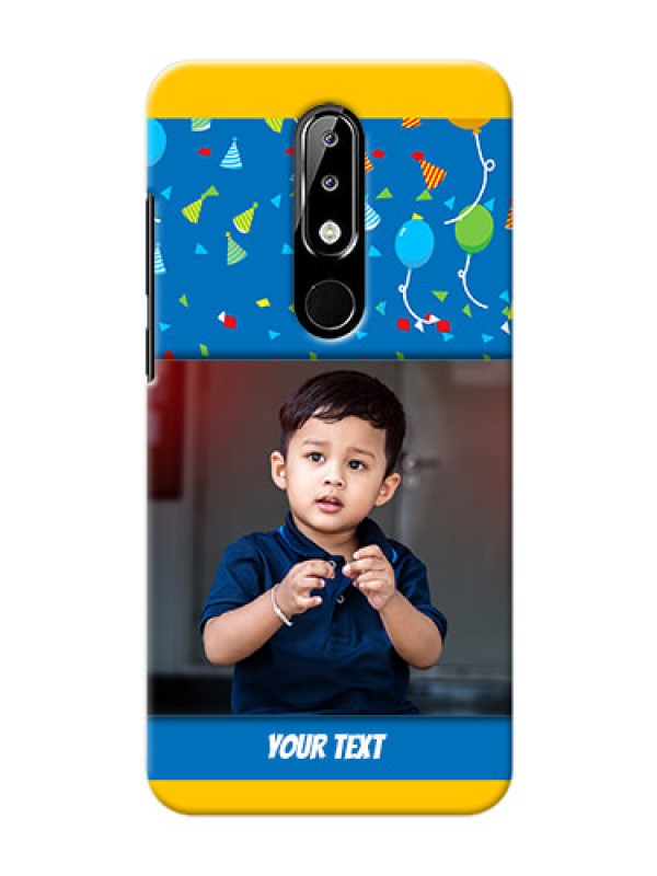 Custom Nokia 5.1 plus Mobile Back Covers Online: Birthday Wishes Design