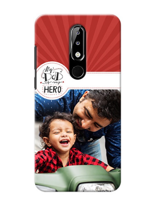 Custom Nokia 5.1 plus custom mobile phone cases: My Dad Hero Design