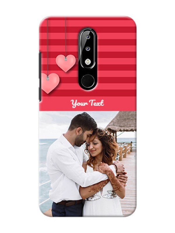 Custom Nokia 5.1 plus Mobile Back Covers: Valentines Day Design