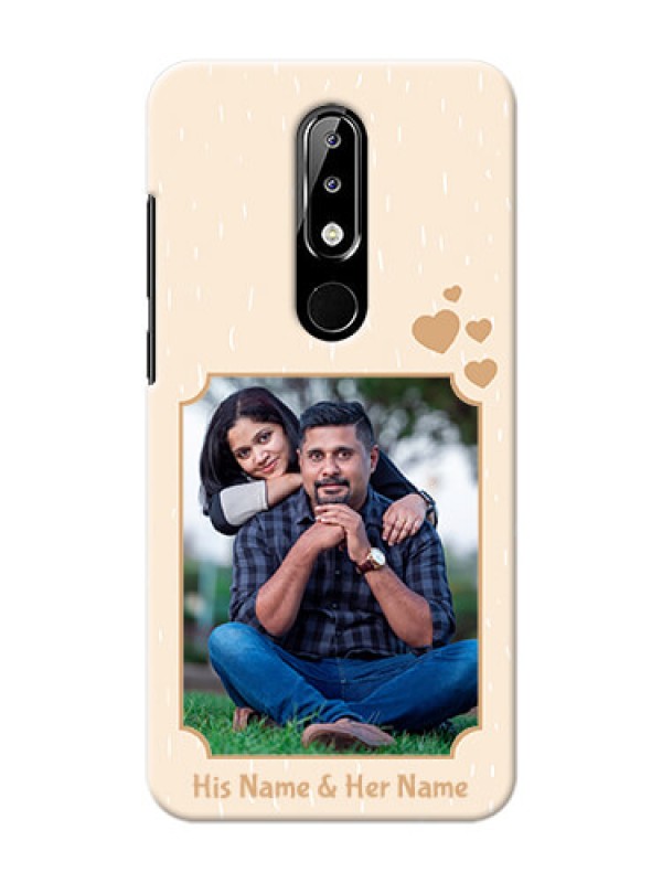 Custom Nokia 5.1 plus mobile phone cases with confetti love design 