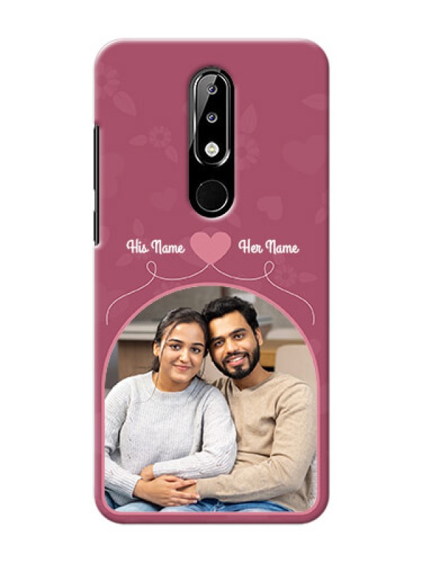 Custom Nokia 5.1 plus mobile phone covers: Love Floral Design